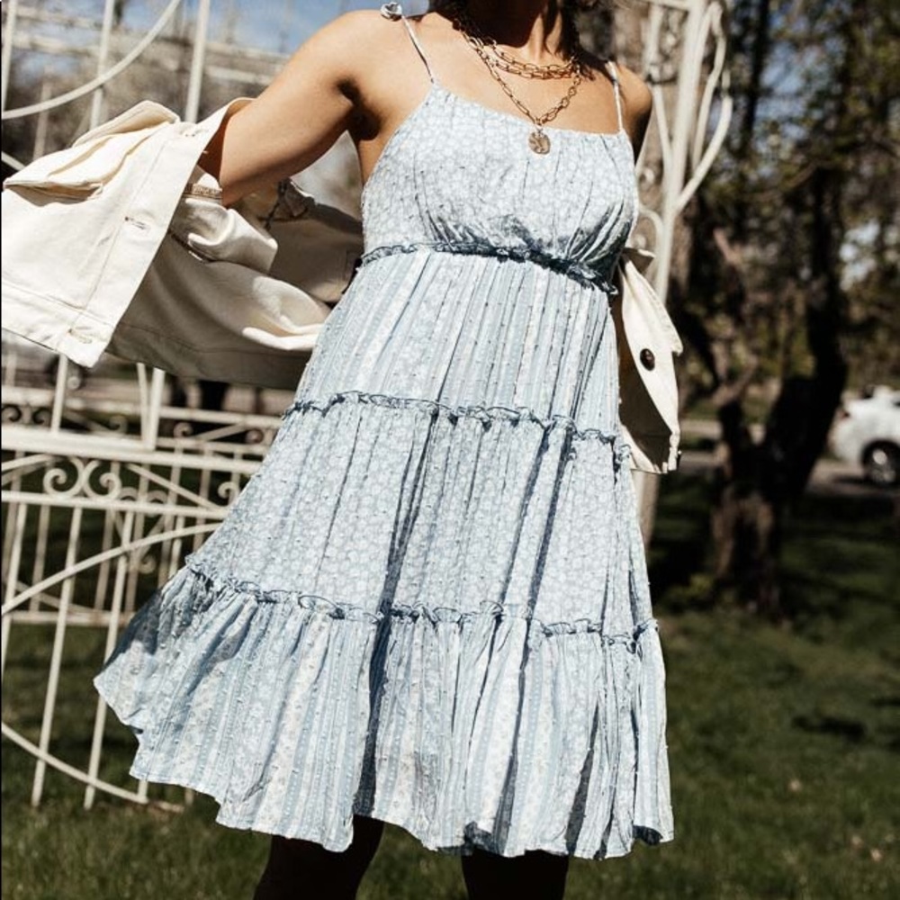 Böhme Veronica Tiered Mini Dress